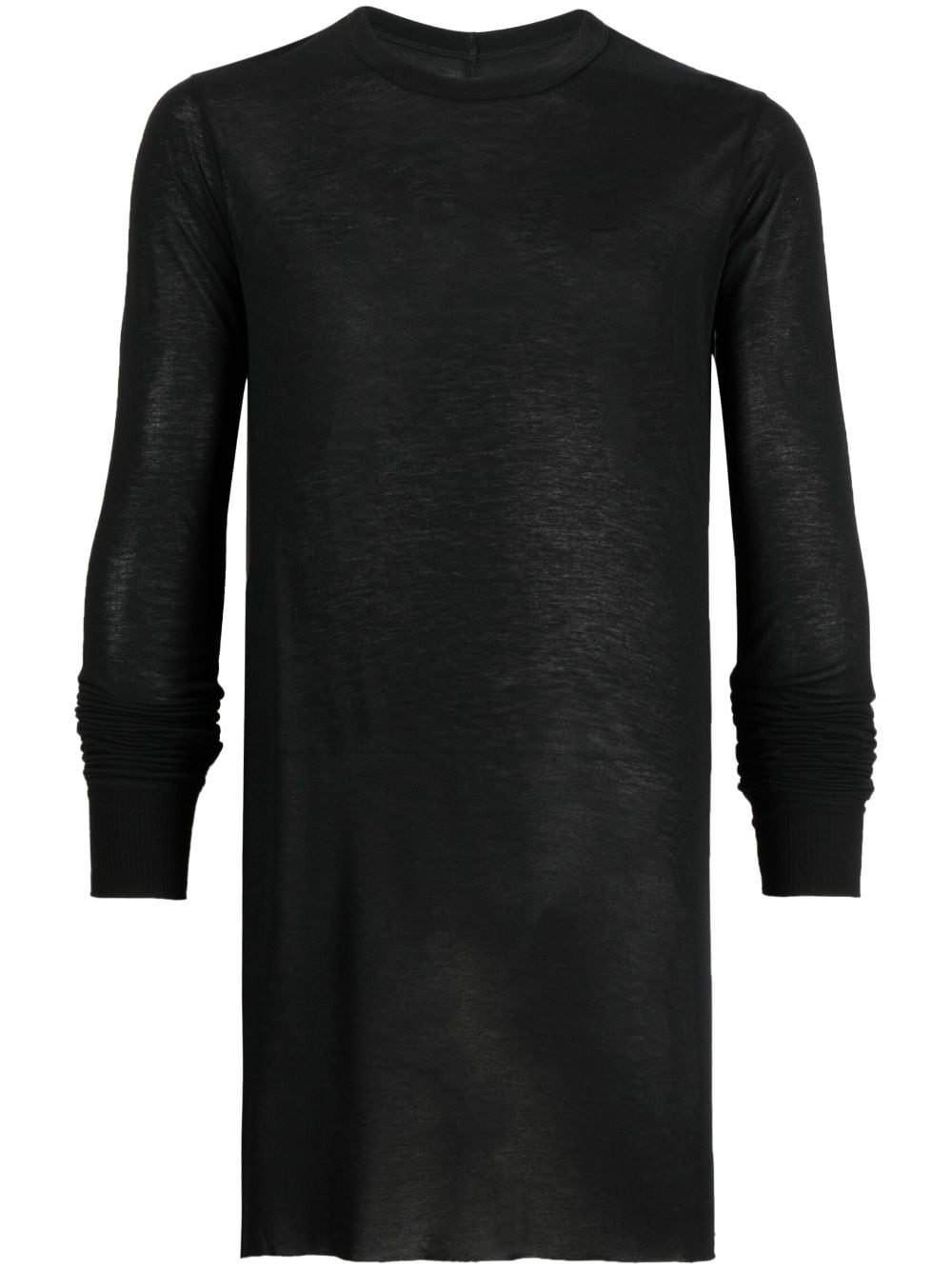 Rick Owens long-sleeved marl-knit T-shirt - Black von Rick Owens