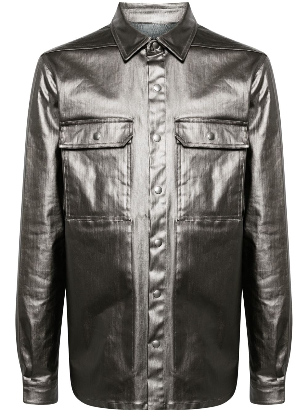 Rick Owens metallic denim jacket - Grey von Rick Owens