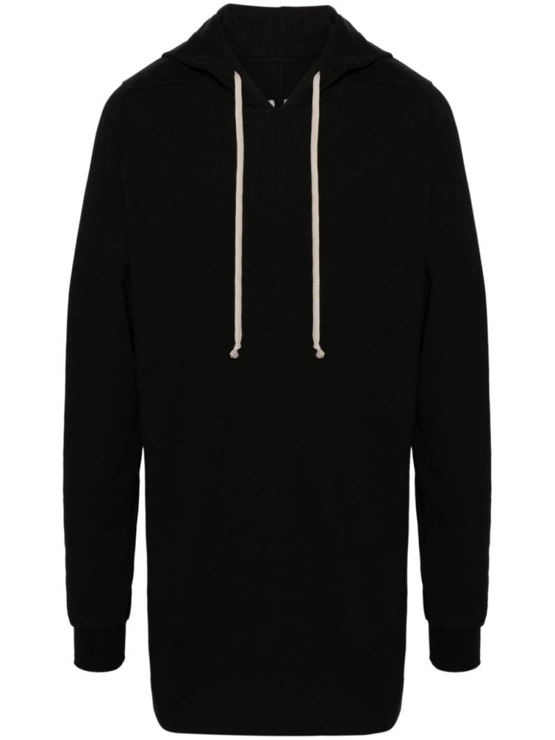 Rick Owens mid-length organic-cotton hoodie - Black von Rick Owens