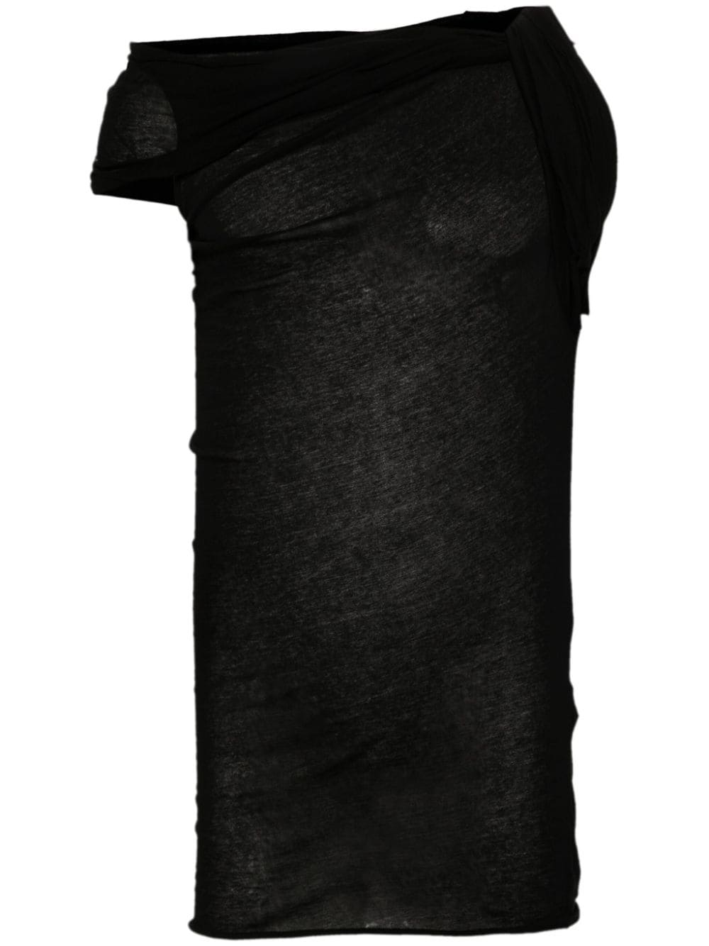 Rick Owens one-shoulder cotton tank top - Black von Rick Owens