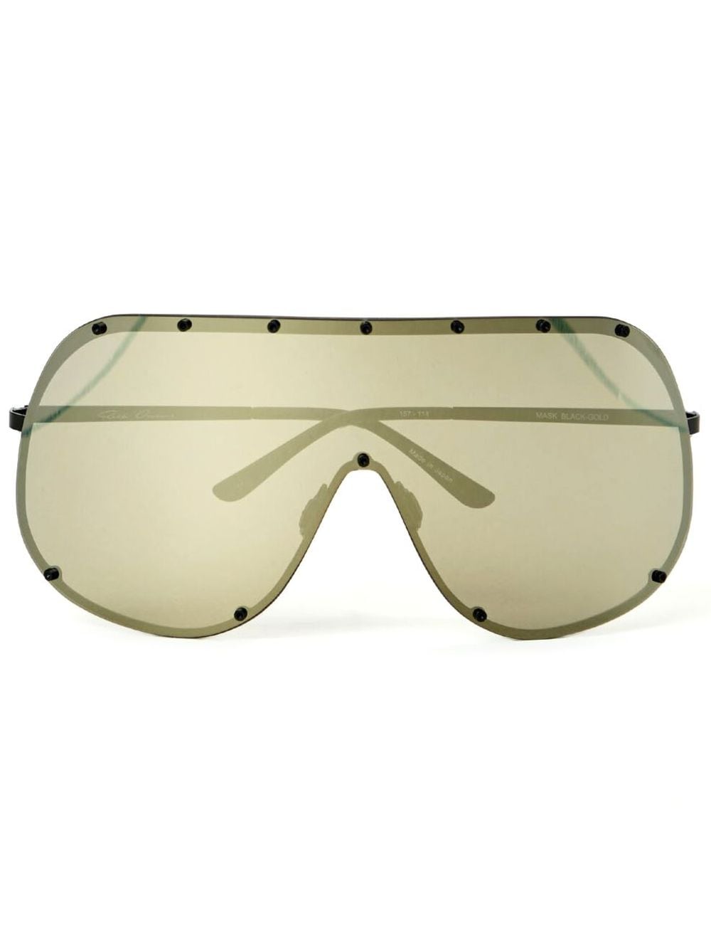 Rick Owens oversized shield sunglasses - Gold von Rick Owens