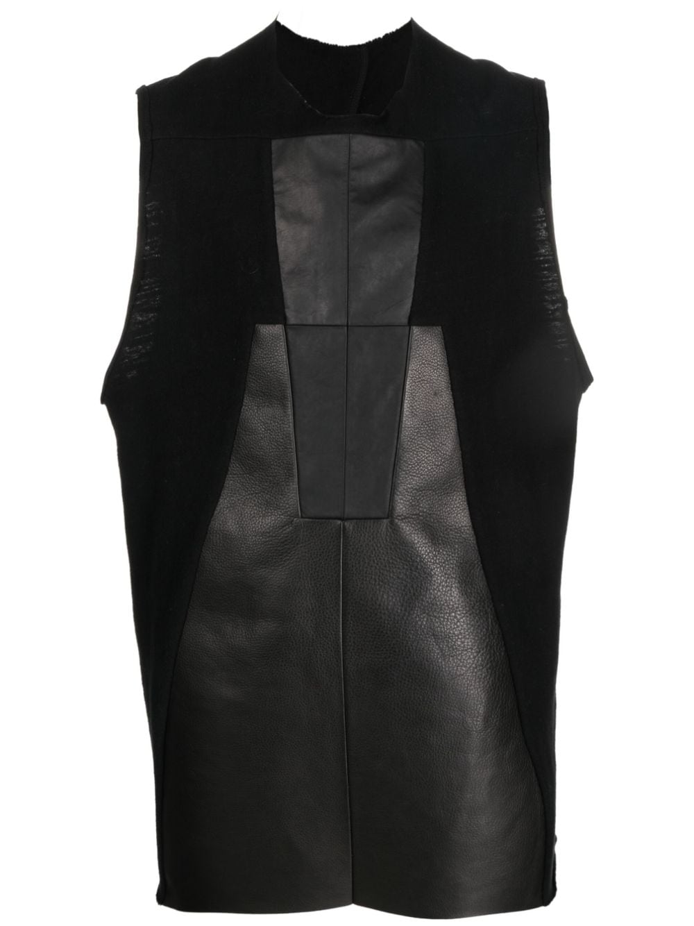 Rick Owens panelled-design cotton tank top - Black von Rick Owens