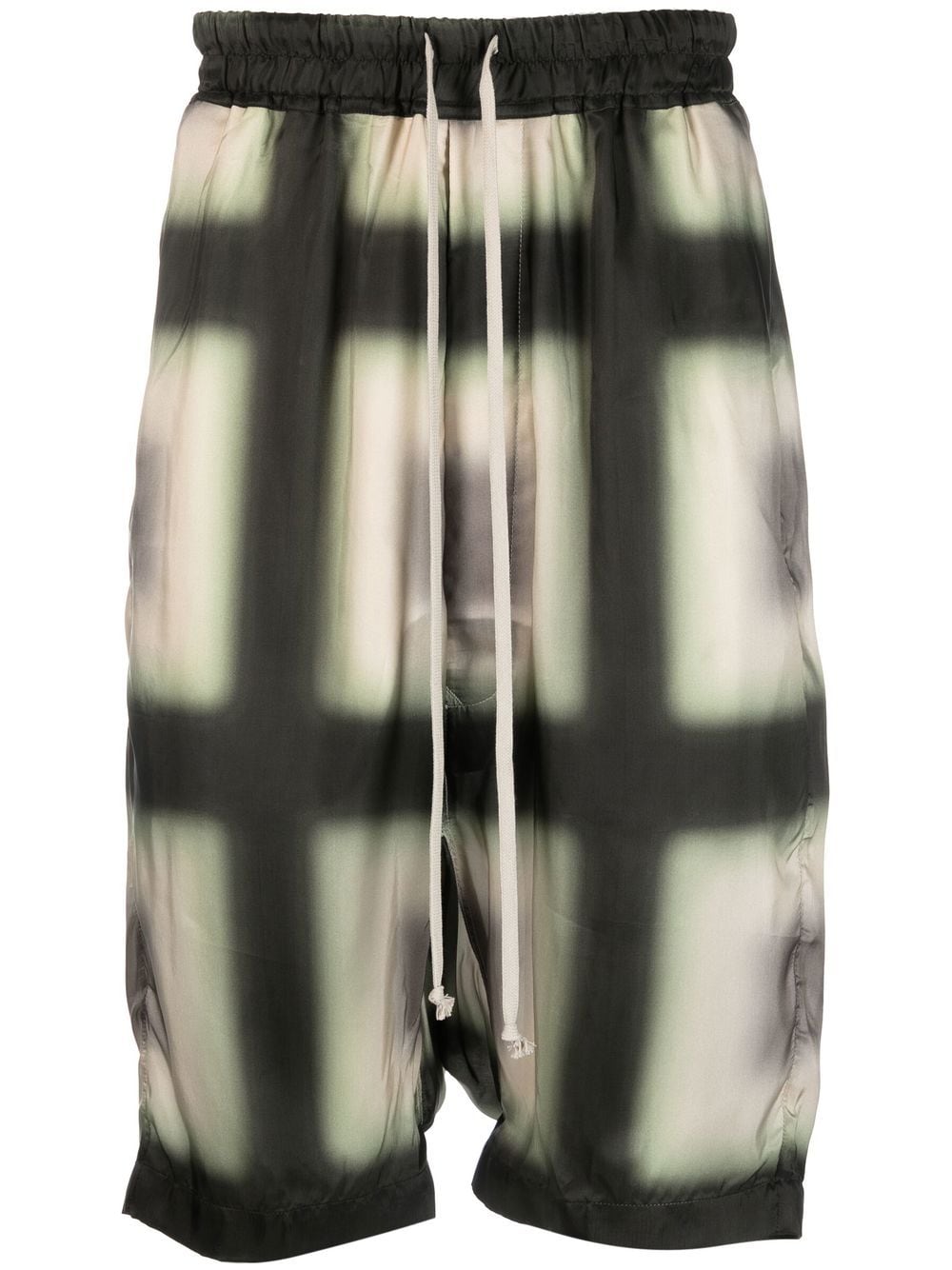 Rick Owens plaid-print knee-length shorts - Green von Rick Owens