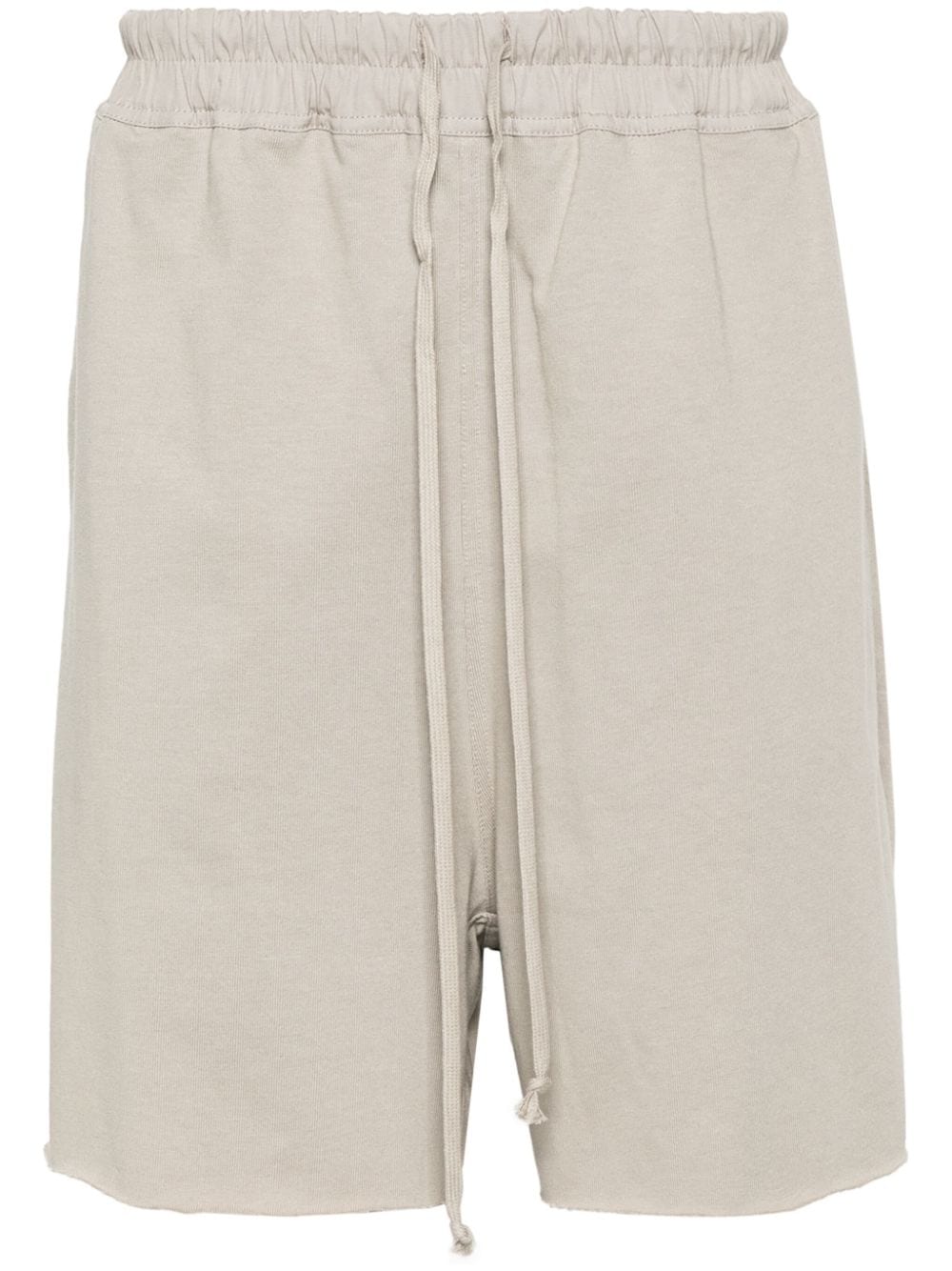 Rick Owens raw-cut-edge jersey shorts - Neutrals von Rick Owens