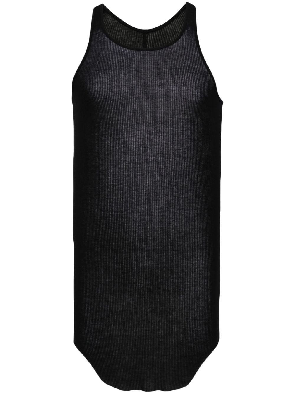 Rick Owens raw-cut ribbed tank top - Black von Rick Owens