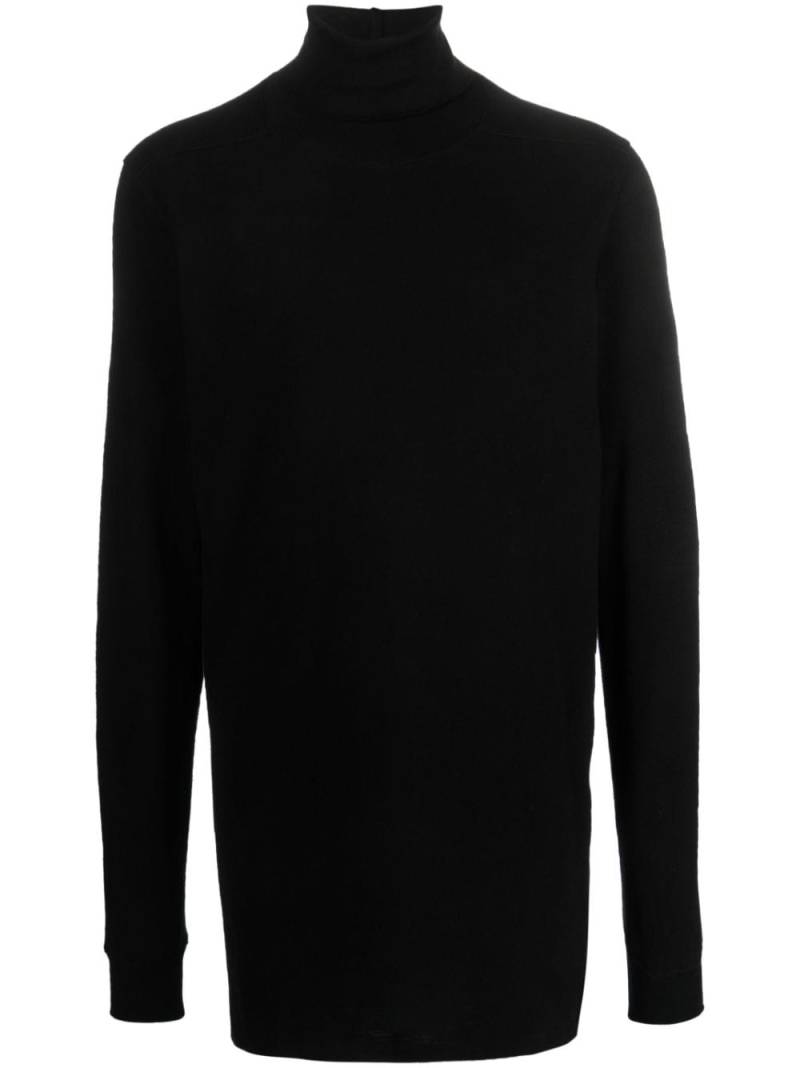 Rick Owens roll-neck organic cotton jumper - Black von Rick Owens