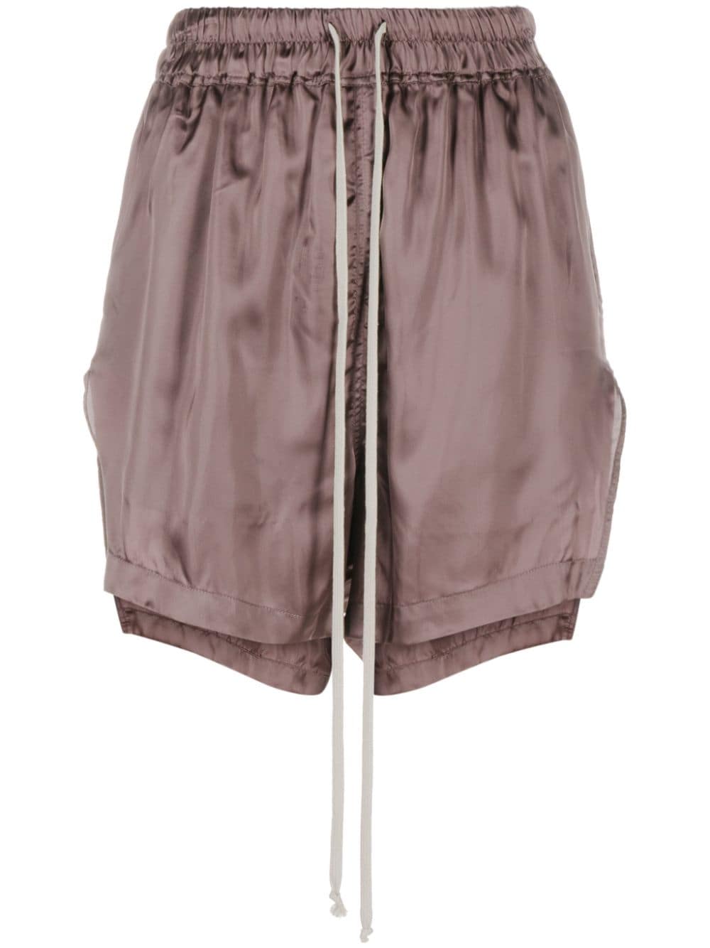 Rick Owens satin-finish drawstring-waistband shorts - Purple von Rick Owens