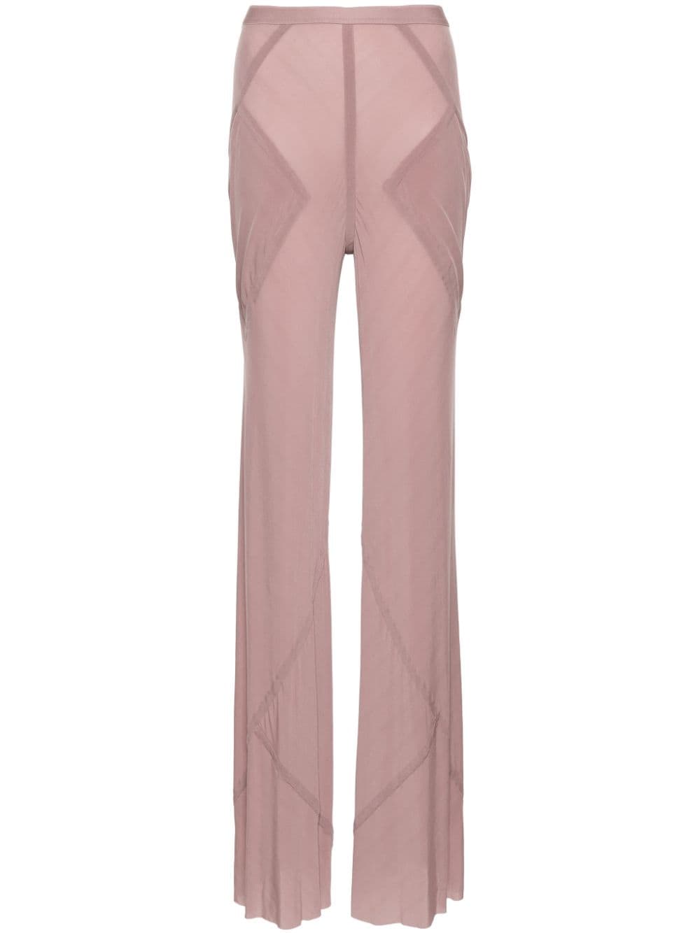 Rick Owens seam-detailed flared trousers - Pink von Rick Owens