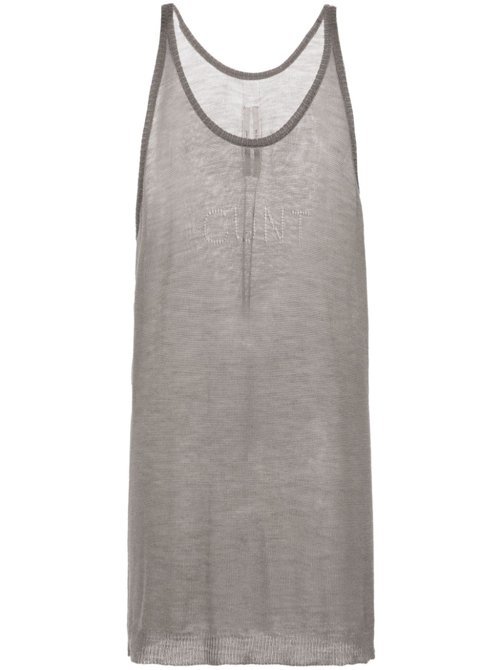 Rick Owens semi-sheer open-knit tank top - Grey von Rick Owens