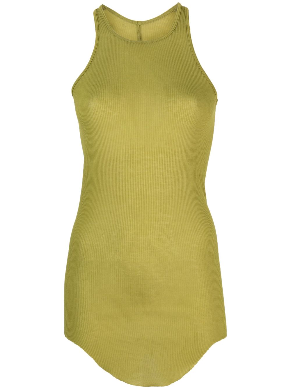 Rick Owens semi-sheer ribbed tank top - Green von Rick Owens