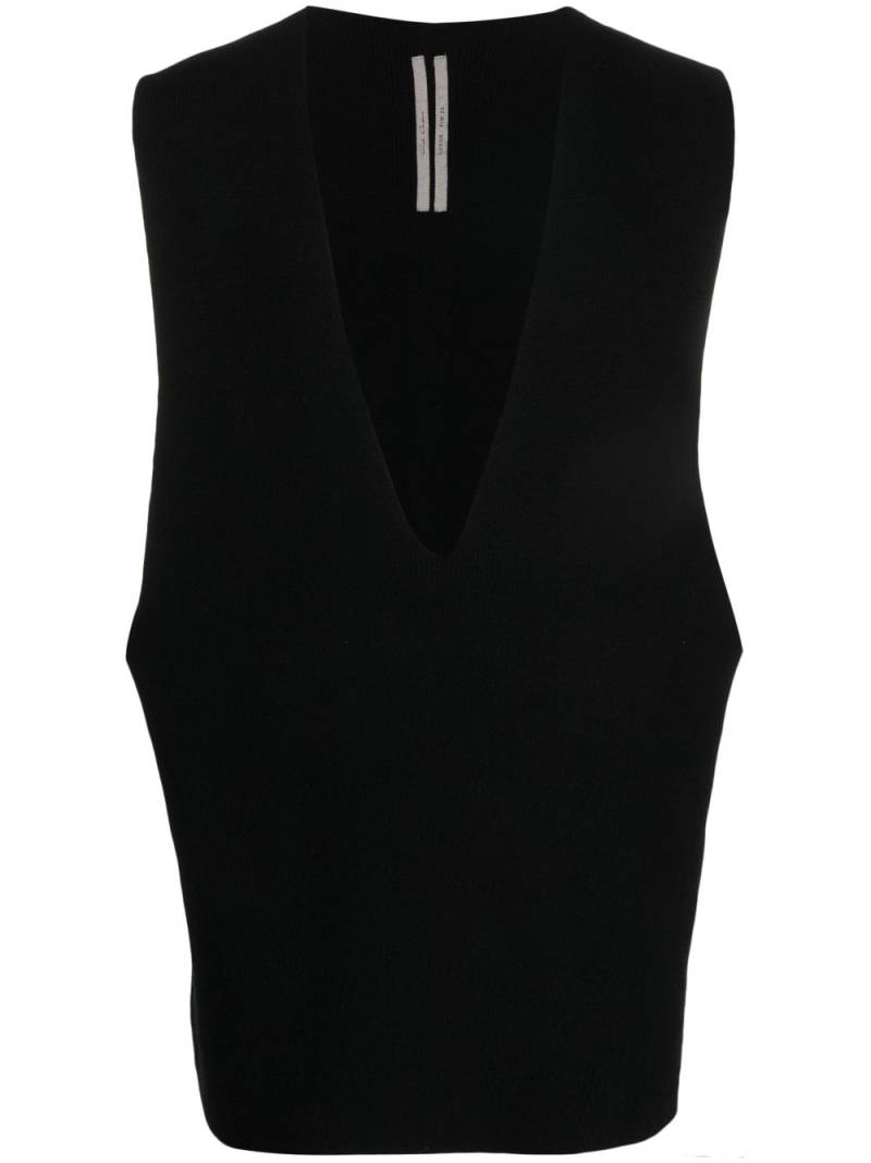 Rick Owens sleeveless jersey-knit jumper - Black von Rick Owens