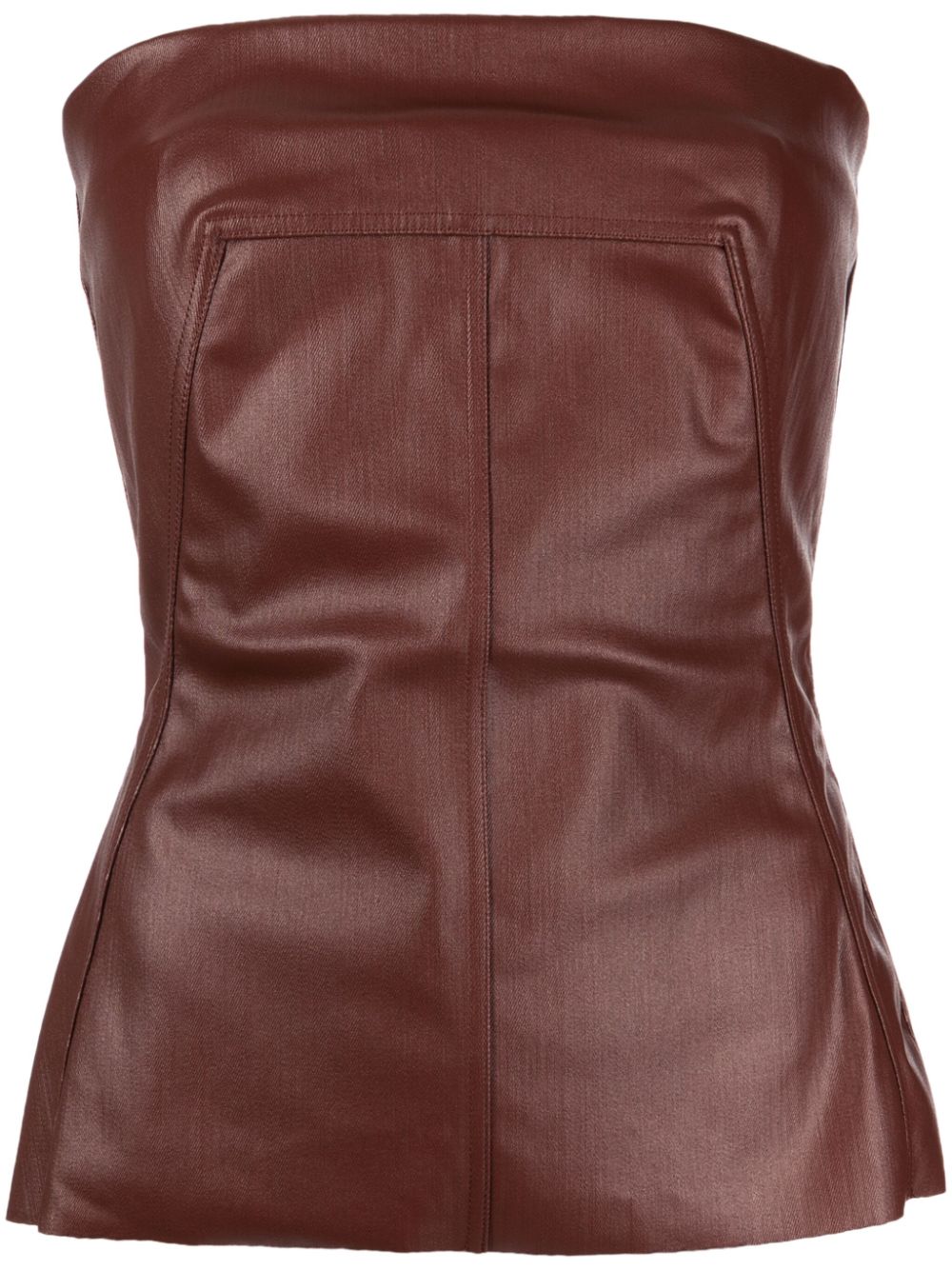 Rick Owens strapless denim top - Brown von Rick Owens