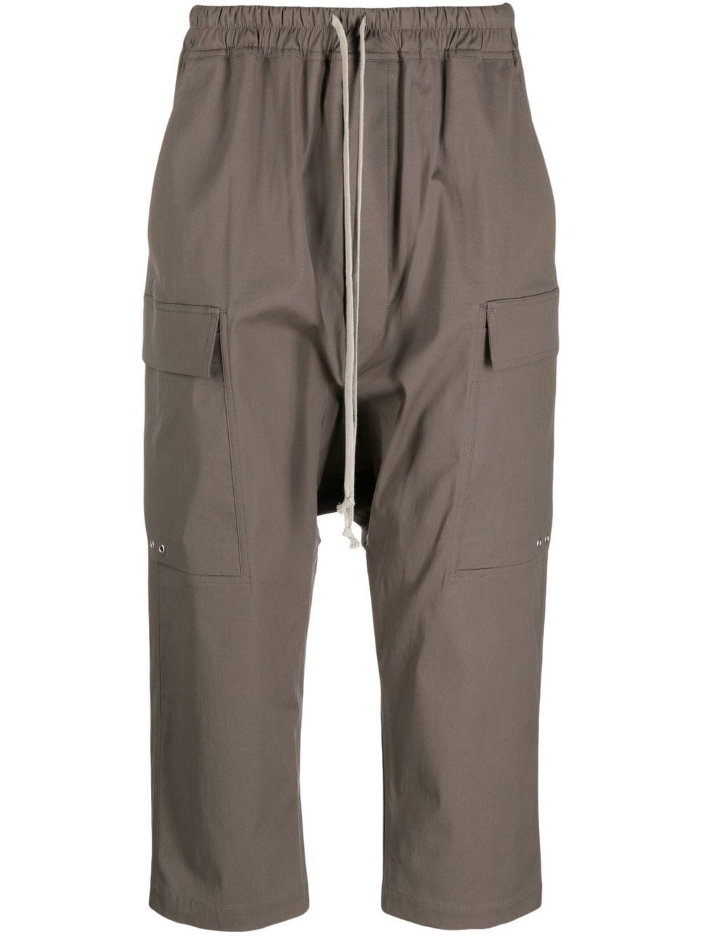 Rick Owens stretch-cotton drop-crotch trousers - Brown von Rick Owens