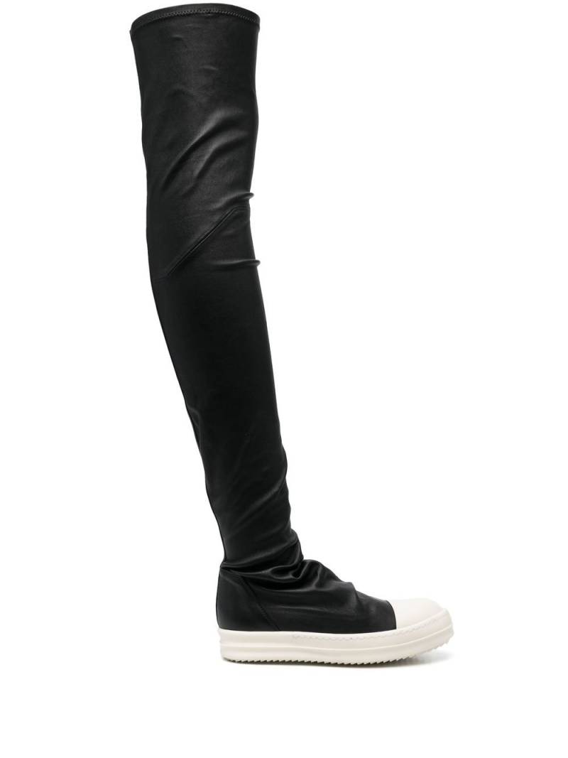 Rick Owens thigh-high flatform boots - Black von Rick Owens