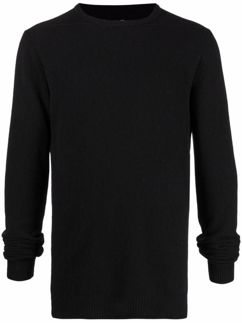 Rick Owens crew-neck rib-trimmed jumper - Black von Rick Owens