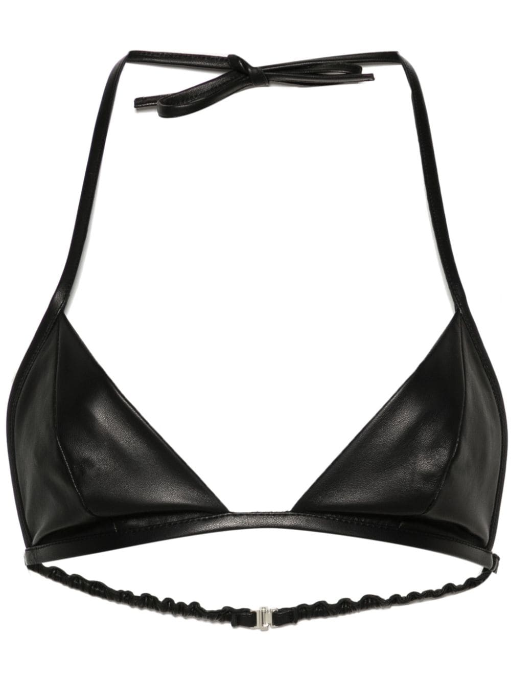 Rick Owens triangle leather bandeau - Black von Rick Owens