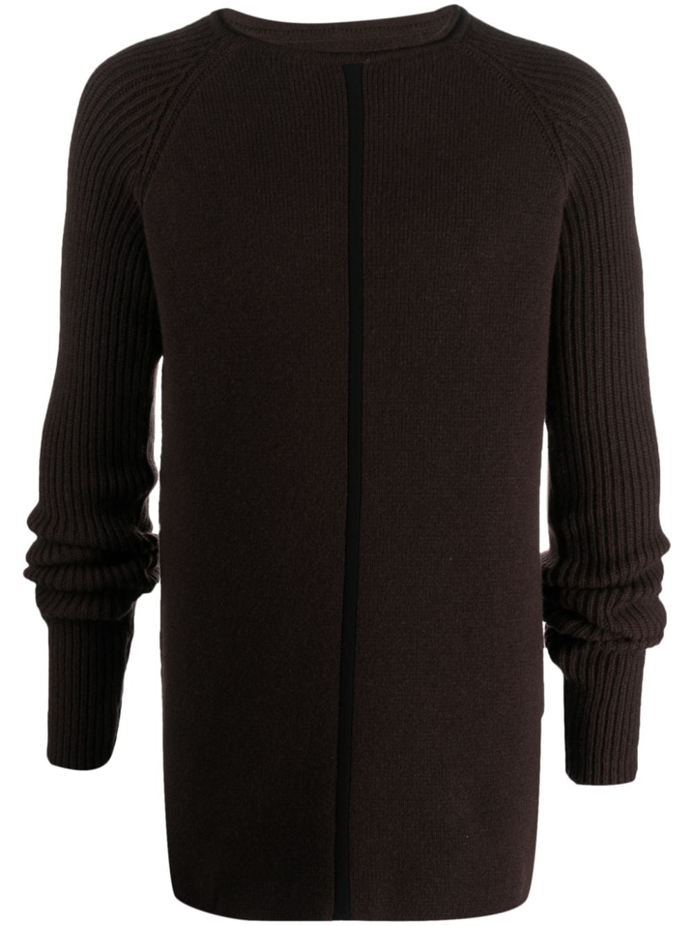 Rick Owens wide-ribbed crew-neck jumper - Brown von Rick Owens