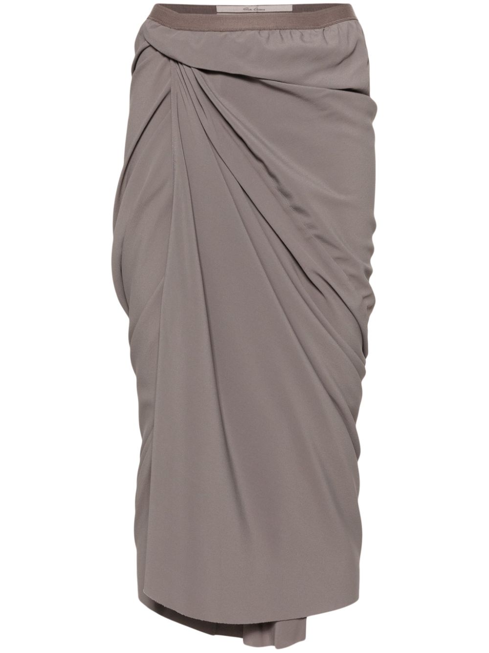 Rick Owens wrap midi skirt - Grey von Rick Owens