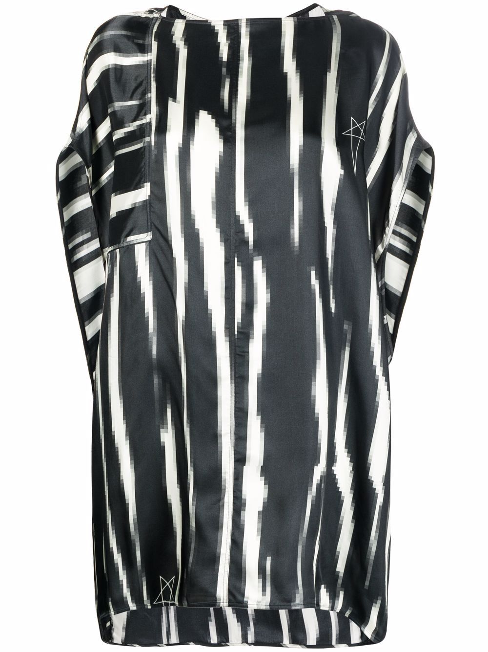 Rick Owens zebra-print short-sleeved T-shirt - Black von Rick Owens