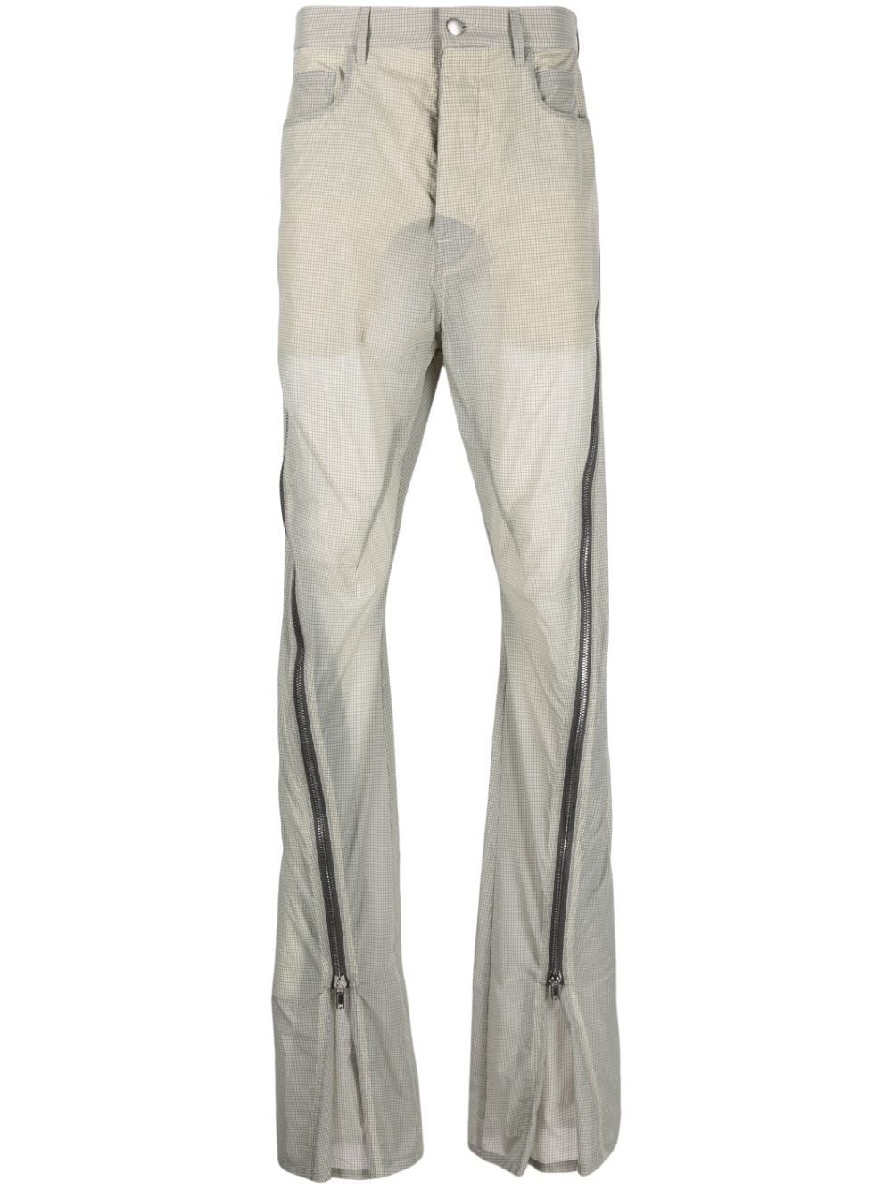 Rick Owens zip-detail straight-leg jeans - Neutrals von Rick Owens