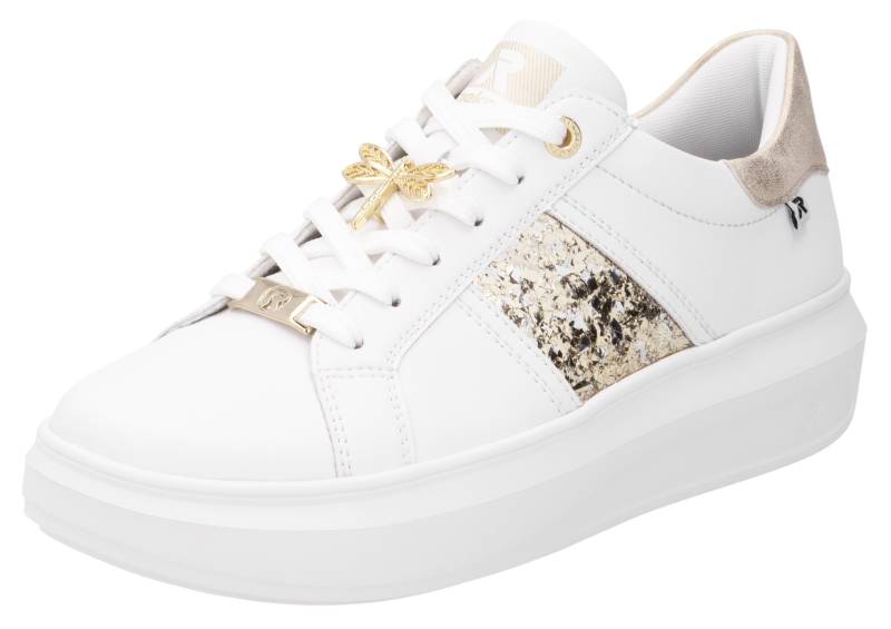 RIEKER Sport Plateausneaker, mit stylischen Metallic-Details, Freizeitschuh, Halbschuh, Schnürschuh von RIEKER Sport