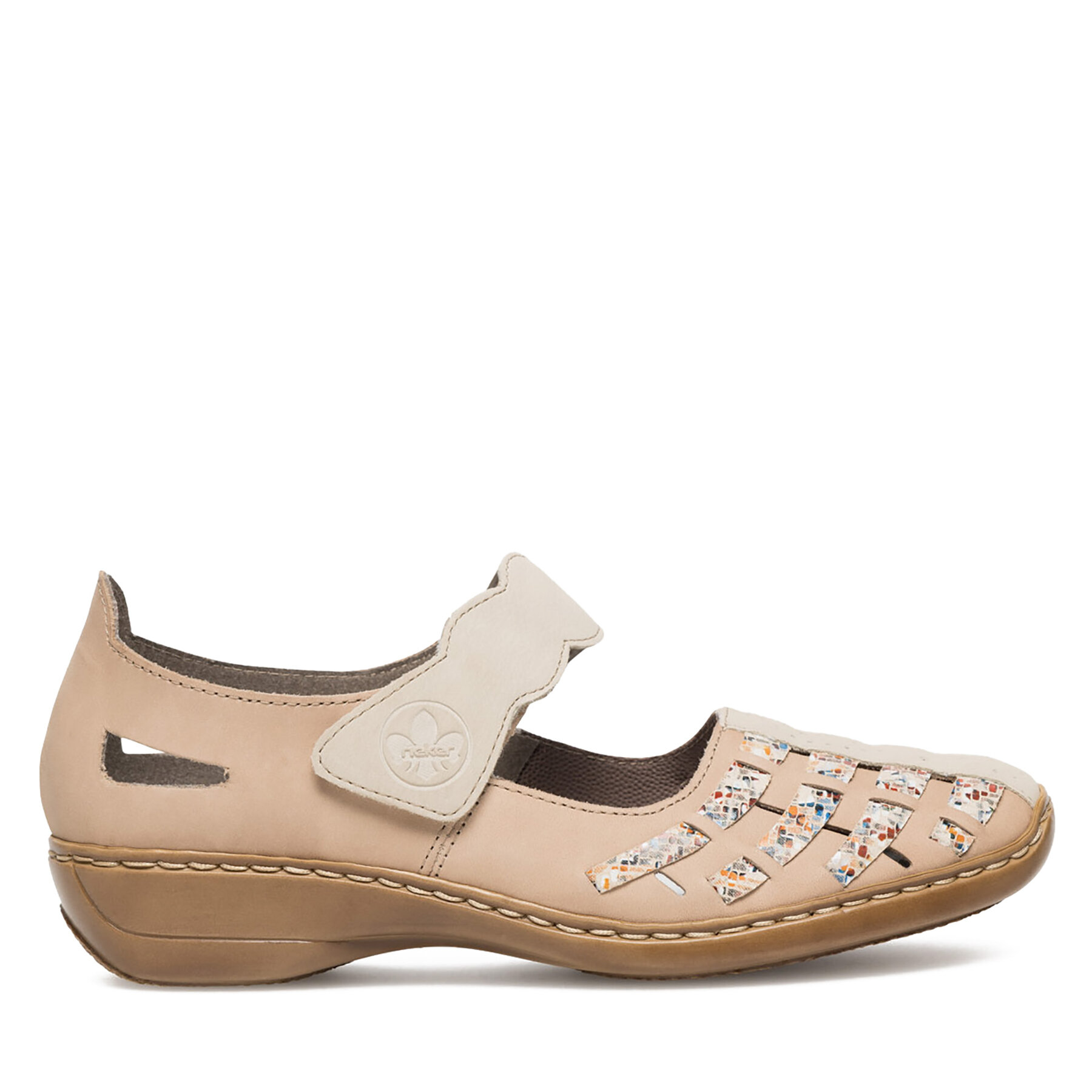 Halbschuhe Rieker 41369-60 Beige von Rieker