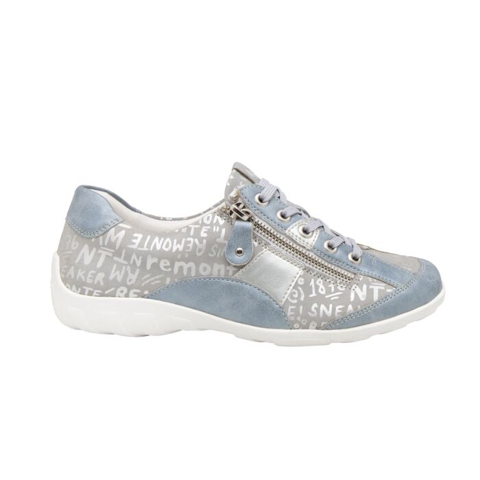 Remonte Sneaker aus weichem Leder hellblau von Rieker