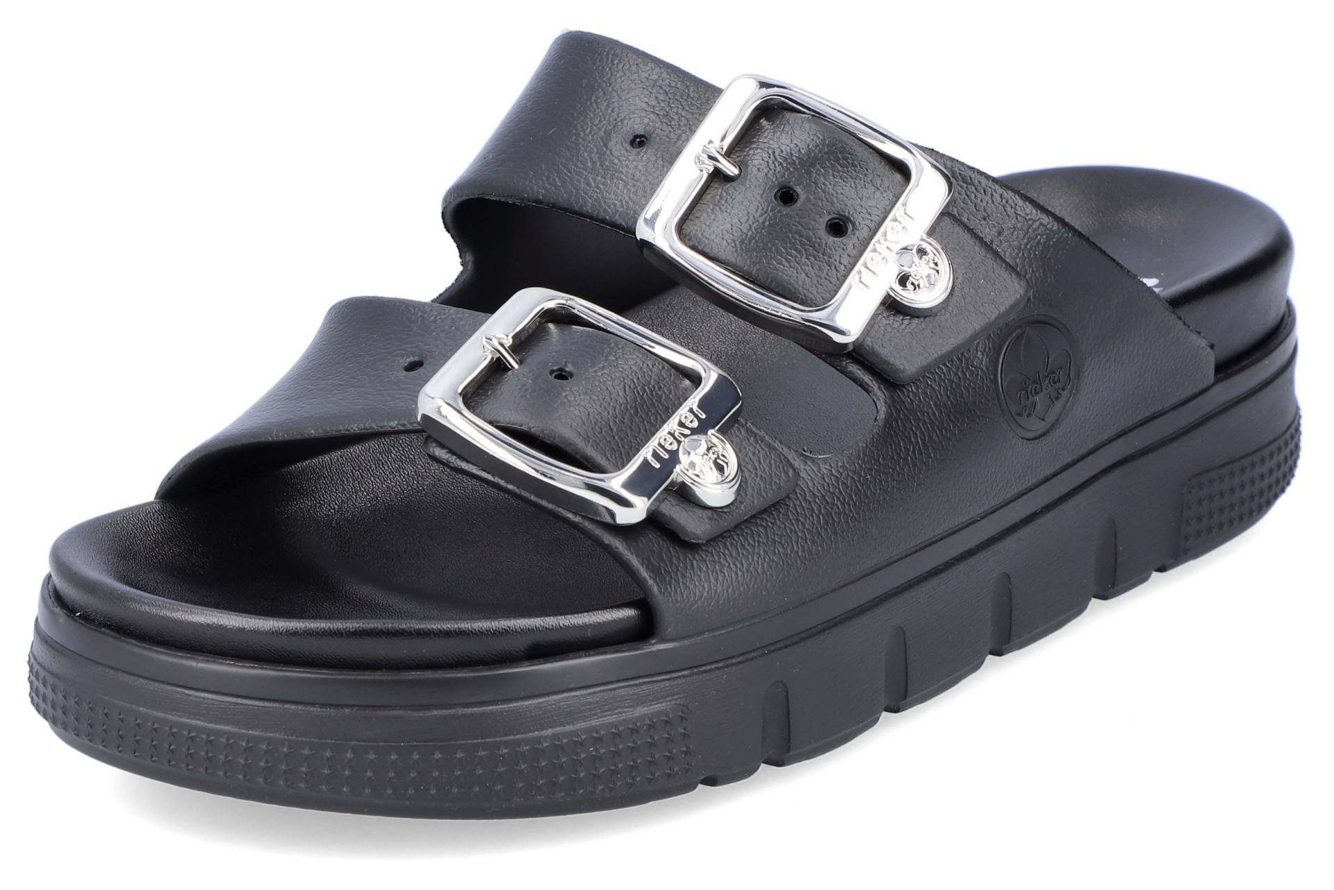 Rieker Pantolette, Plateau, Sommerschuh, Schlappen in Weite G (=weit) von Rieker