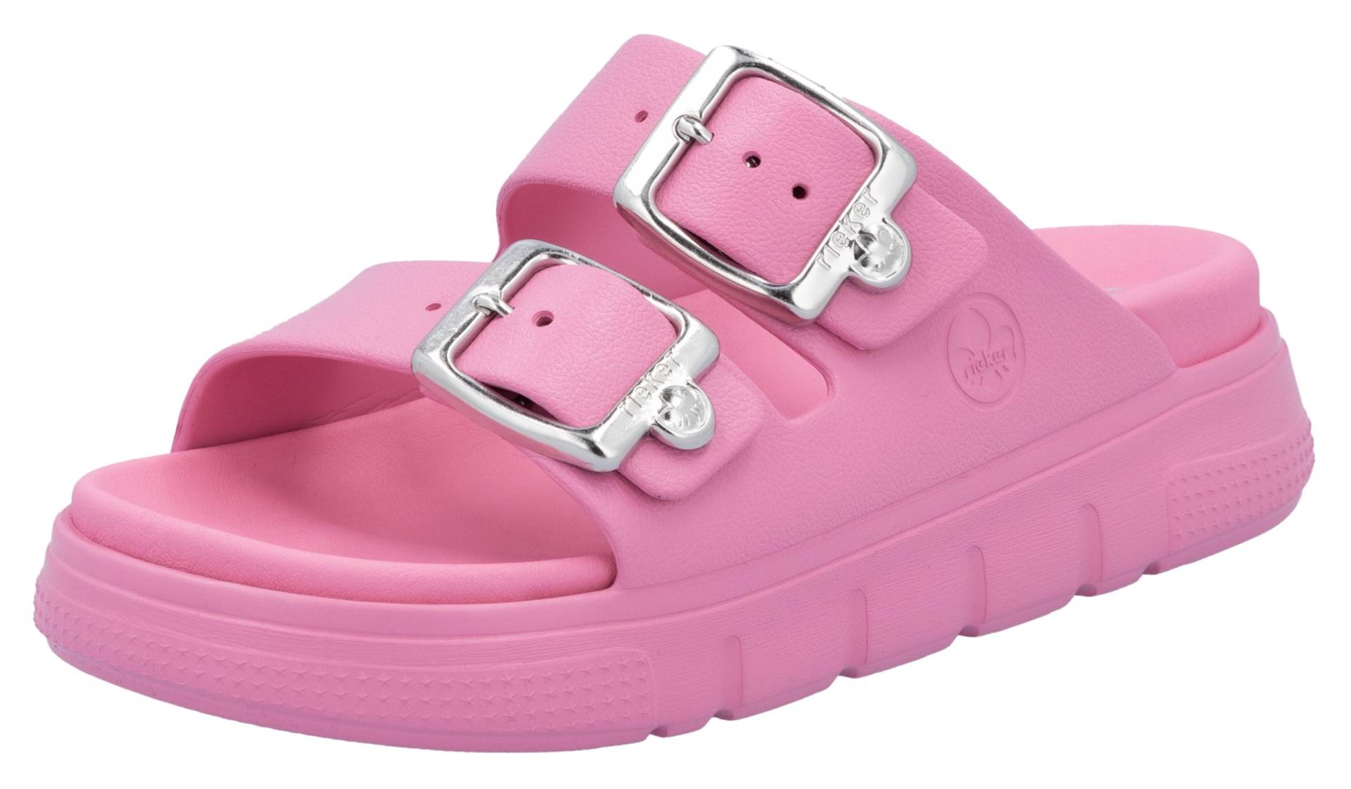 Rieker Pantolette, Plateau, Sommerschuh, Schlappen in Weite G (=weit) von Rieker