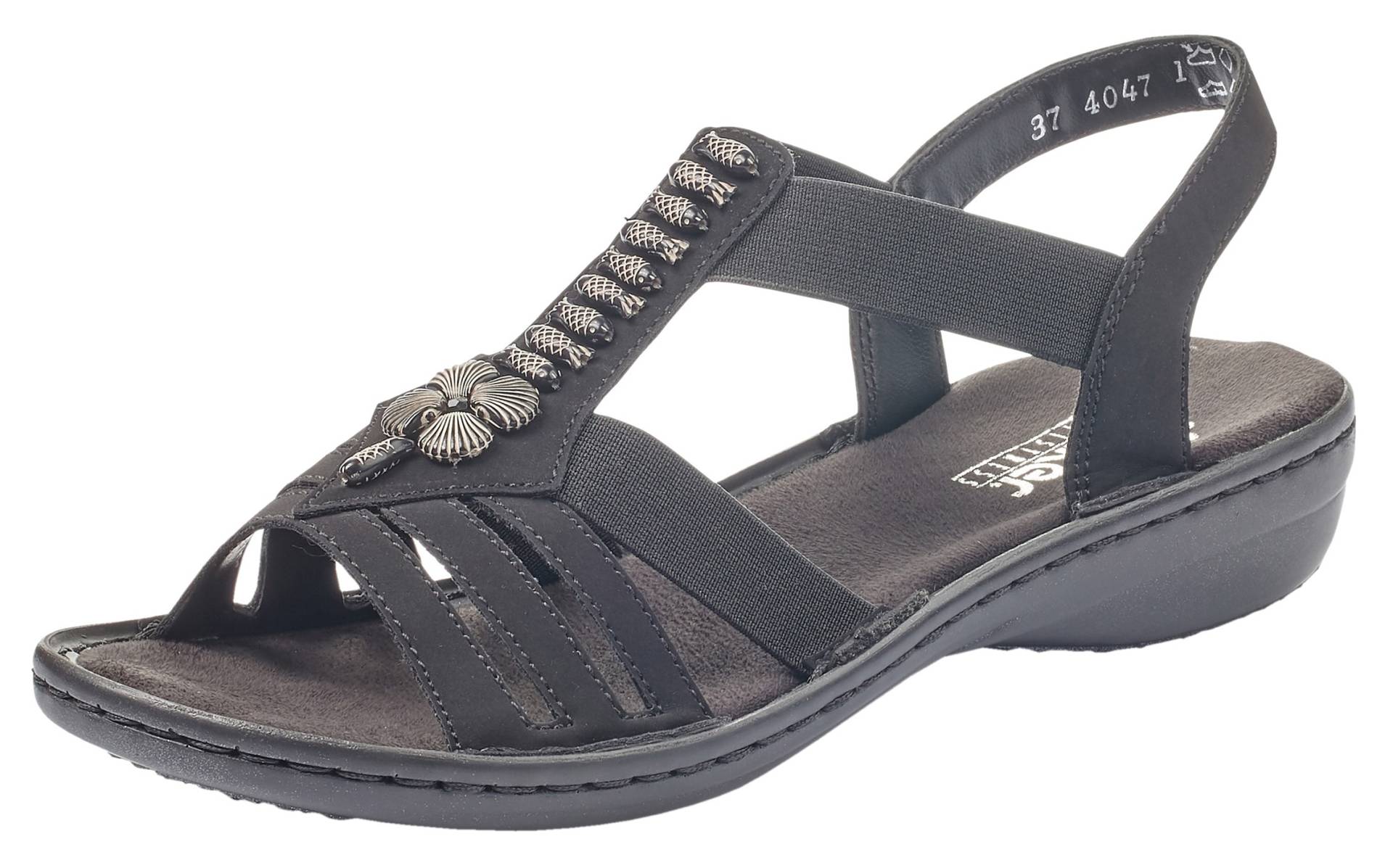 Rieker Riemchensandale, Sommerschuh, Sandalette, Keilabsatz, mit schöner Verzierung Rieker Riemchensandale, Sommerschuh, Sandalette, Keilabsatz, mit schöner Verzierung von Rieker