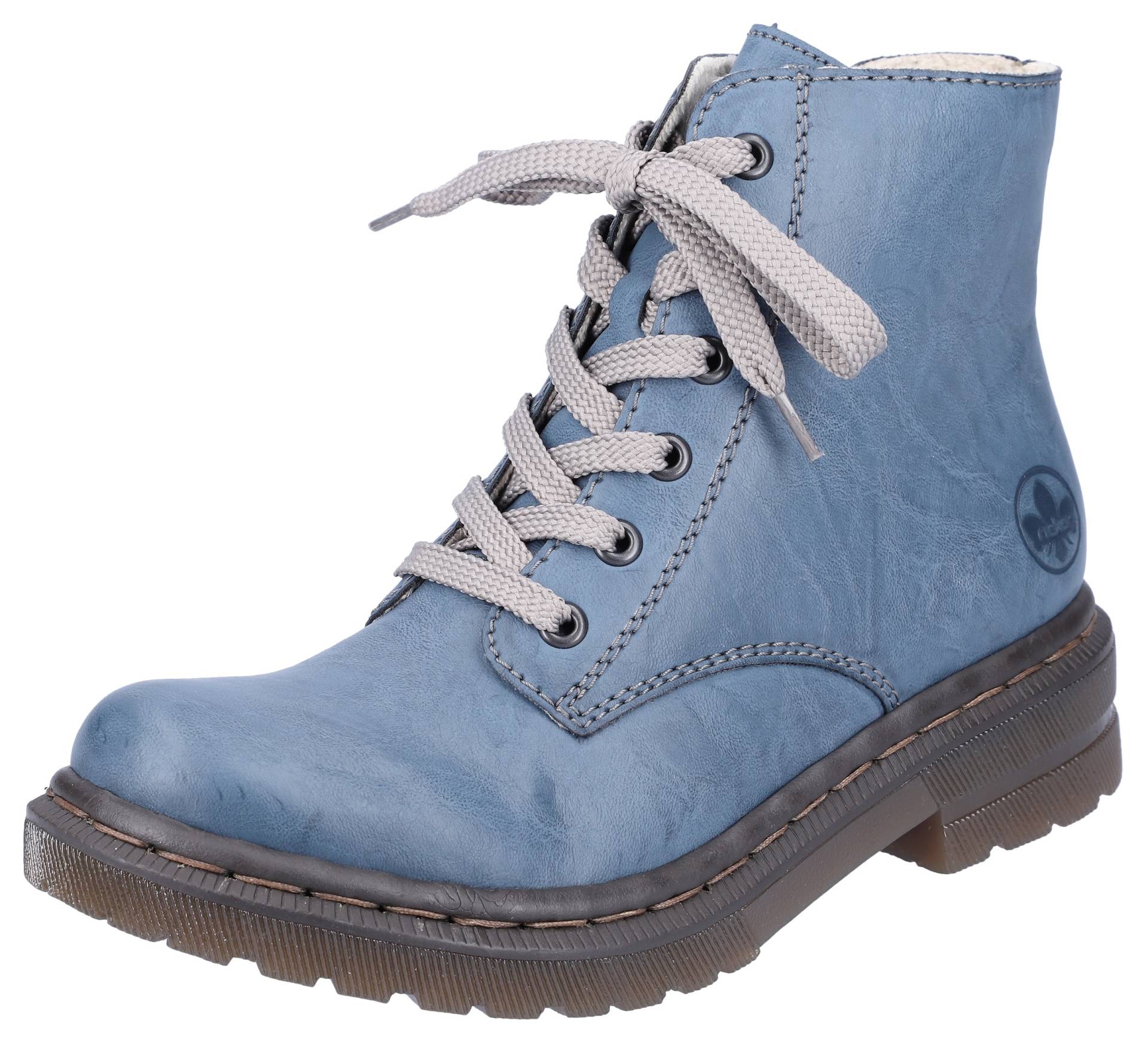 Rieker Schnürboots, Schnürstiefelette, Blockabsatz, mit Logoprägung Rieker Schnürboots, Schnürstiefelette, Blockabsatz, mit Logoprägung von Rieker
