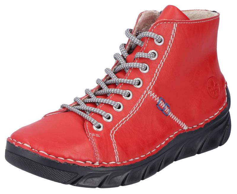 Rieker Schnürboots, Schnürstiefelette, High Top Sneaker, Schnürschuh mit Kontrastnaht von Rieker
