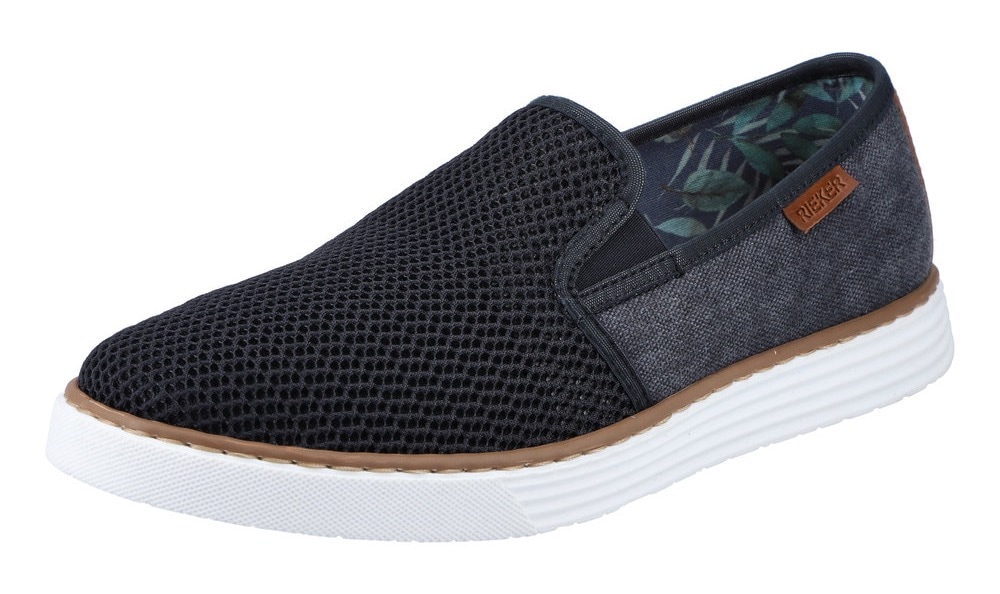 Rieker Slip-On Sneaker, Casual Slipper, Freizeitschuh mit gemustertem Innenfutter von Rieker
