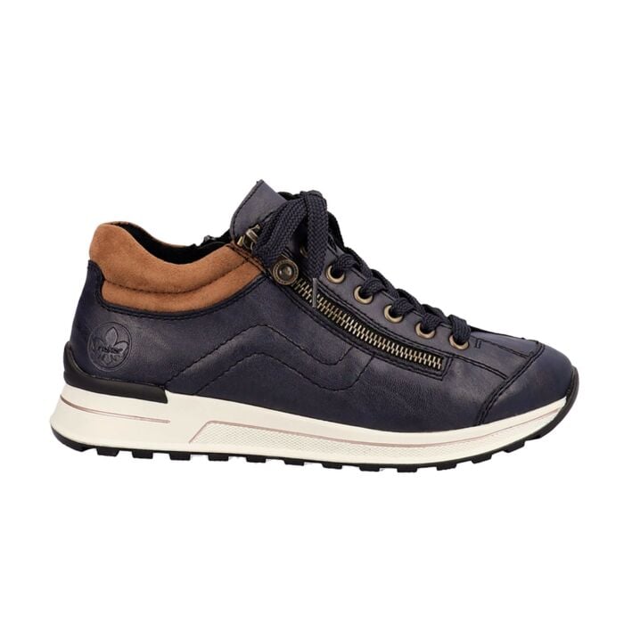 Rieker Sneaker für Damen aus Softmaterial, marine, 41 von Rieker