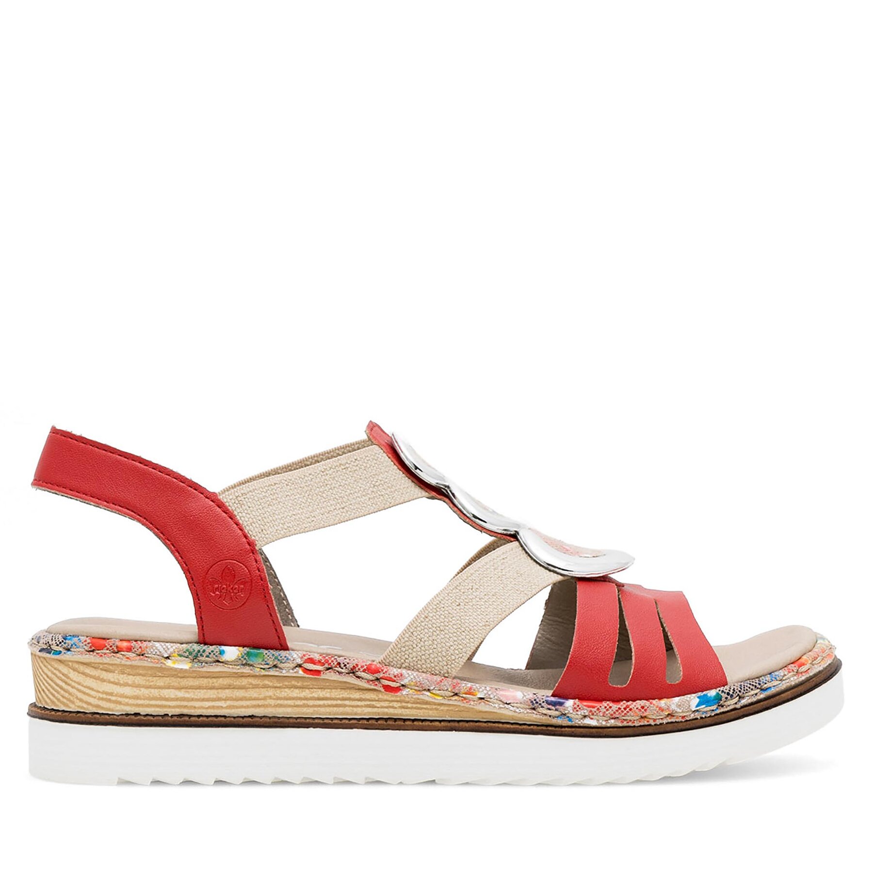 Sandalen Rieker 679L4-33 Red/Beige von Rieker