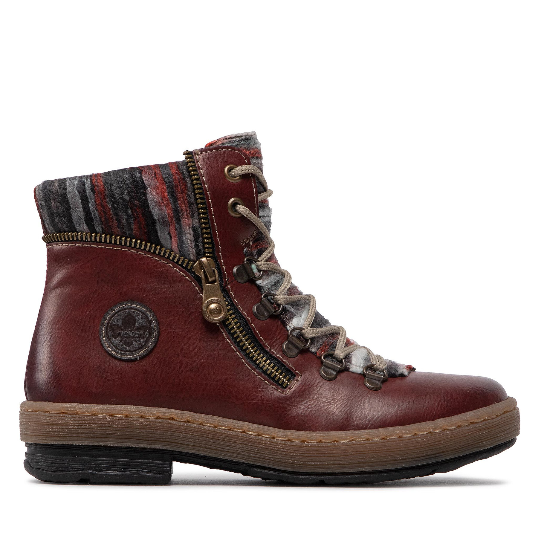 Stiefeletten Rieker Z6741-35 Rot Kombi von Rieker