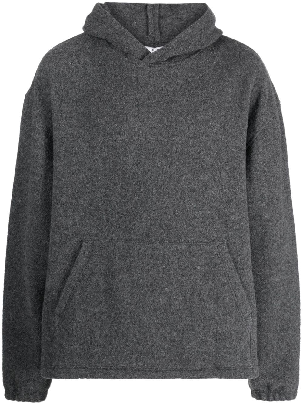 Rier mélange felted virgin wool hoodie - Grey von Rier