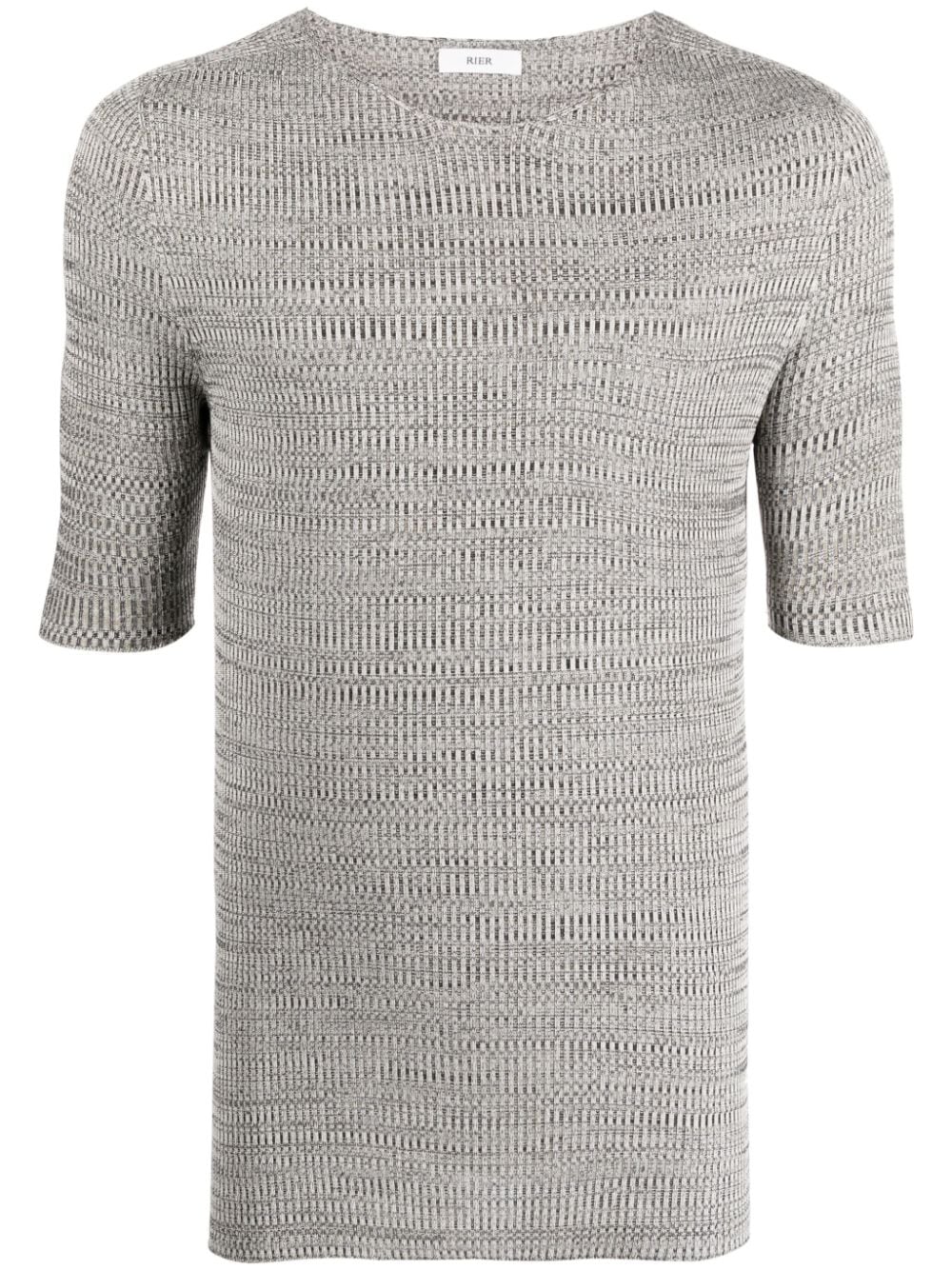 Rier mélange waffle-knit silk jumper - Grey von Rier