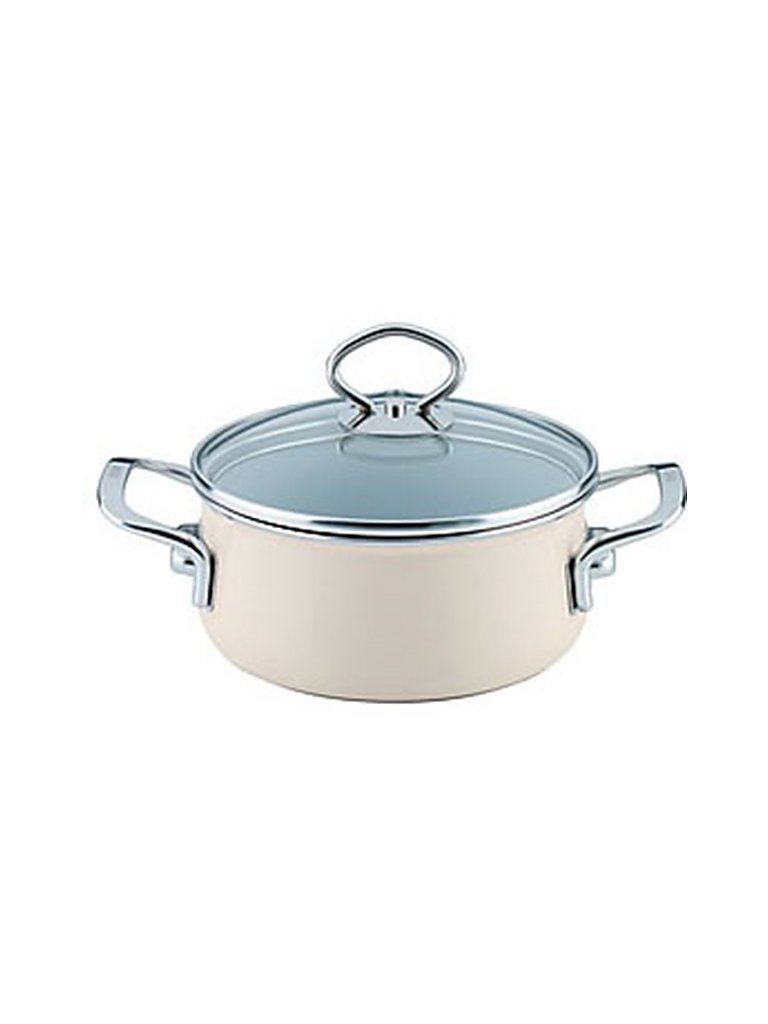 RIESS Kasserolle mit Glasdeckel NOUVELLE 20cm/2l Avorio beige von Riess