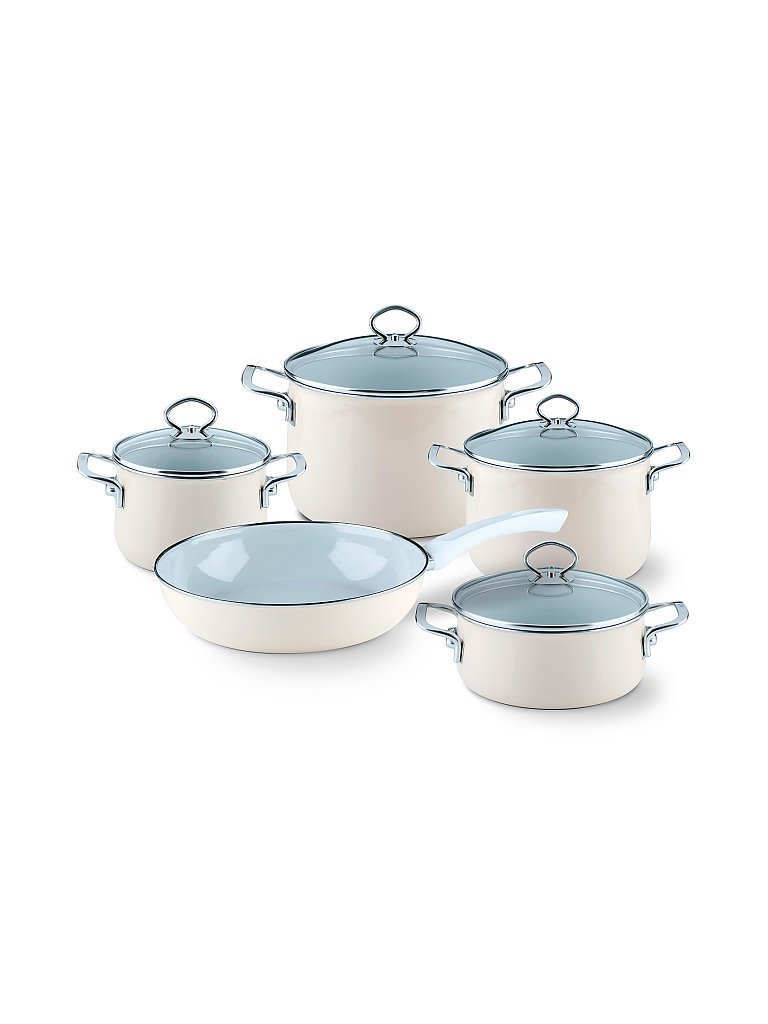 RIESS Kochgeschirr Set 5-tlg. NOUVELLE Creme beige von Riess