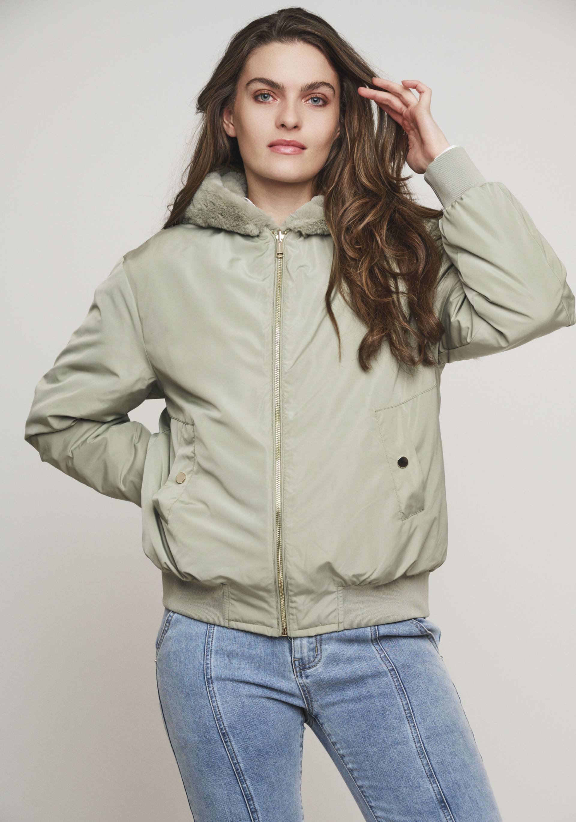 Rino & Pelle Bomberjacke, mit Kapuze, mit flauschiger Kapuze von Rino & Pelle