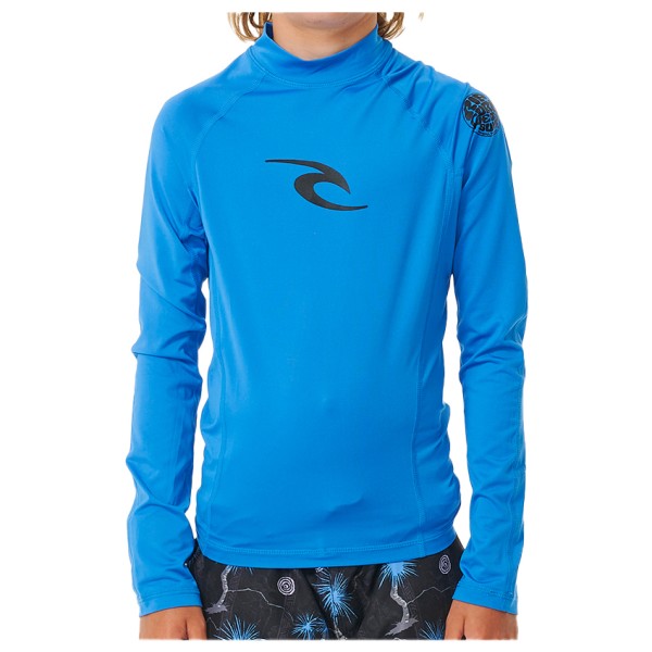 Rip Curl - Kid's Brand Wave UVP L/S - Lycra Gr 10 years;12 years;14 years;16 years;8 years blau;grün/gelb von Rip Curl