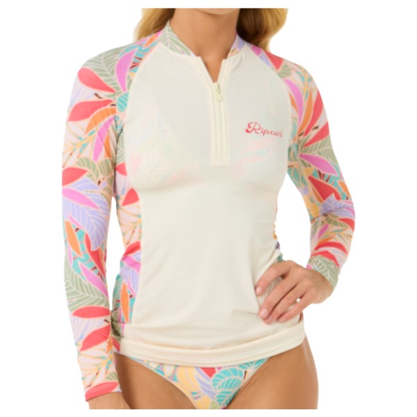 Rip Curl - Women's Cala Vadella L/S UPF Rash Vest - Lycra Gr XL weiß von Rip Curl