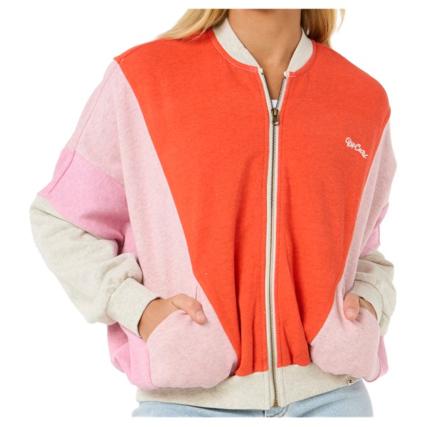 Rip Curl - Women's Colour Block Zip Thru - Pullover Gr M rot von Rip Curl