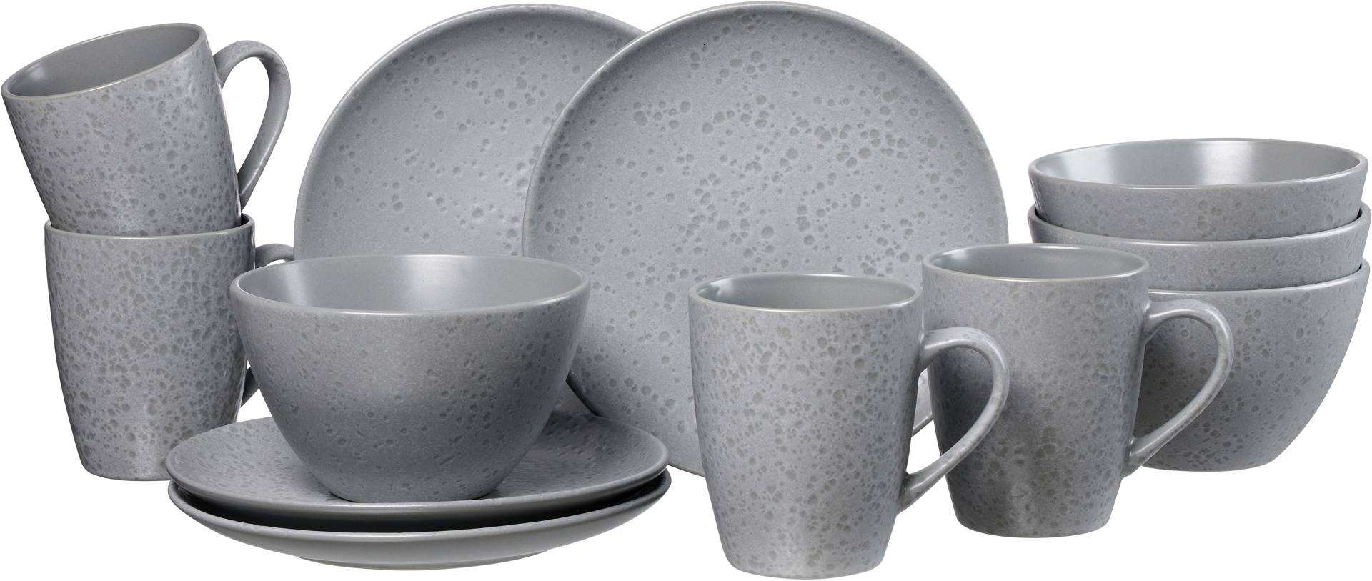 Ritzenhoff & Breker Frühstücks-Geschirrset »Service, Kitwe (Teller, Schale, Kaffeebecher)«, (Set, 12 tlg., 4 Kaffeebecher (370 ml), 4 Schalen, 4 Frühstücksteller) von Ritzenhoff & Breker