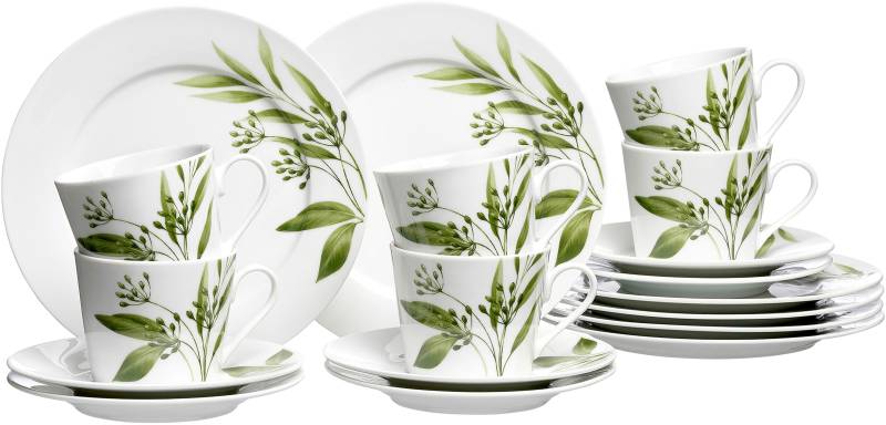 Ritzenhoff & Breker Kaffeeservice »Evora«, (Set, 18 tlg.), Geschirr-Set mit Botanik-Motiv von Ritzenhoff & Breker