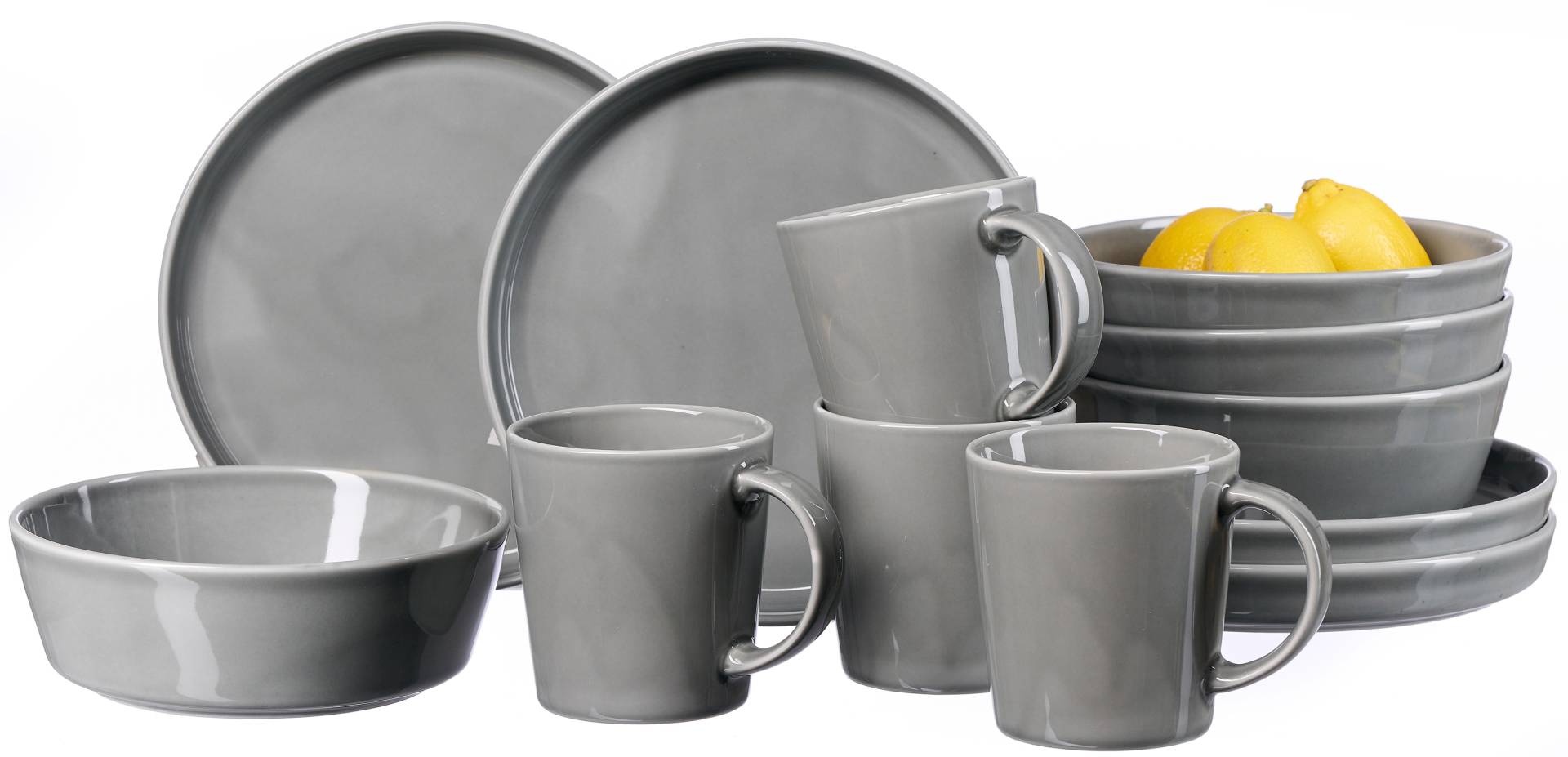 Ritzenhoff & Breker Kombiservice »Geschirr-Set, Service Malmö«, (Set, 12 tlg., 4 Teller Flach, 4 Schalen, 4 Kaffeebecher) von Ritzenhoff & Breker