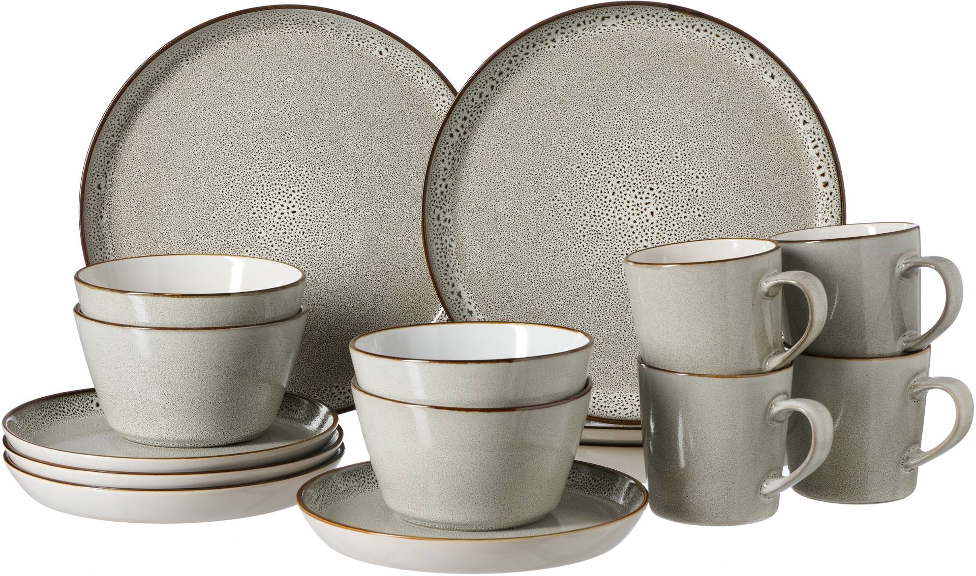 Ritzenhoff & Breker Kombiservice »Geschirr-Set, Service Visby«, (Set, 16 tlg., 4 Kaffeebecher, 4 Schalen, 4 Teller Flach und 4 Teller) von Ritzenhoff & Breker