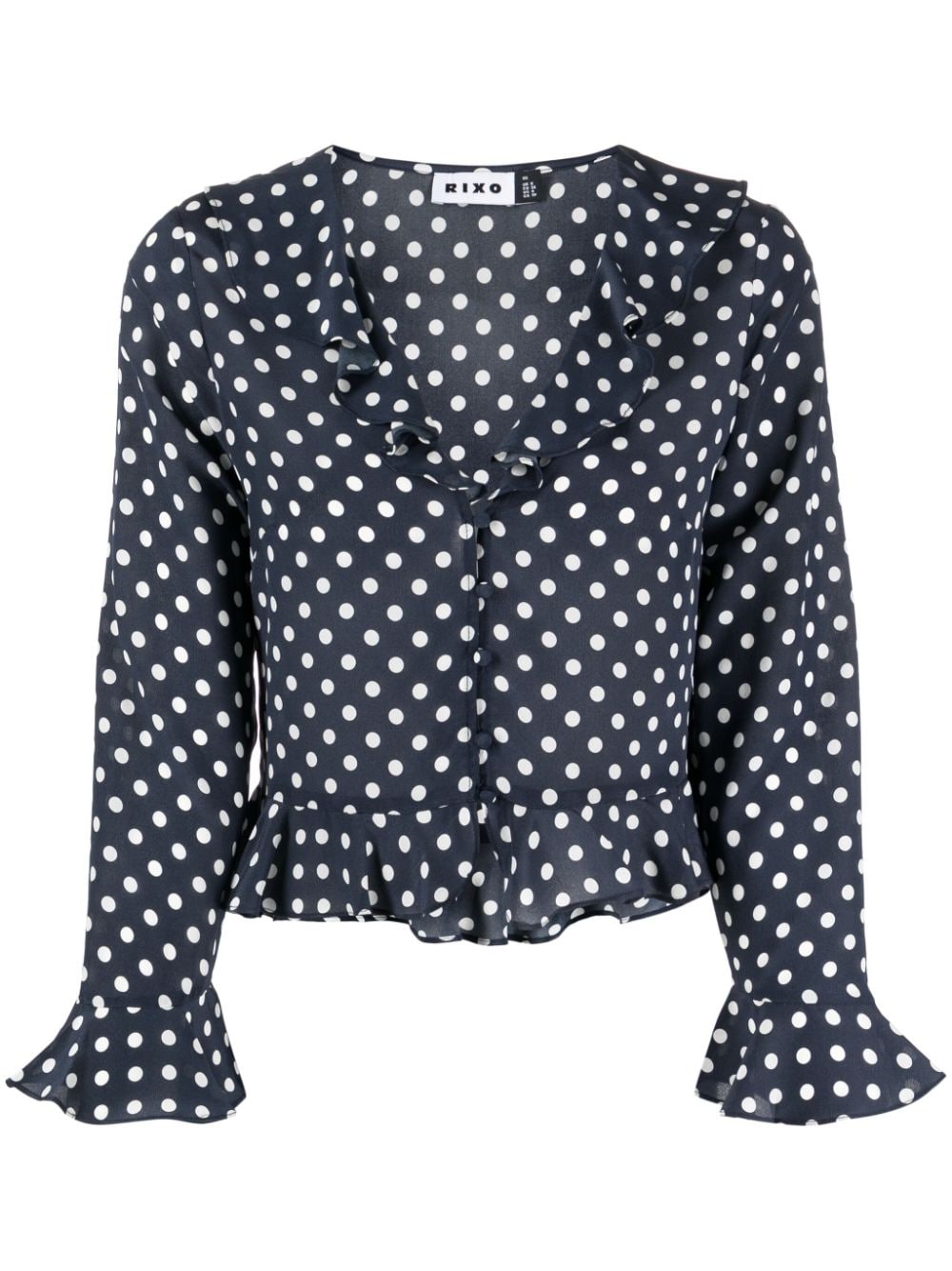 Rixo Amaya polka-dot print blouse - Blue von Rixo