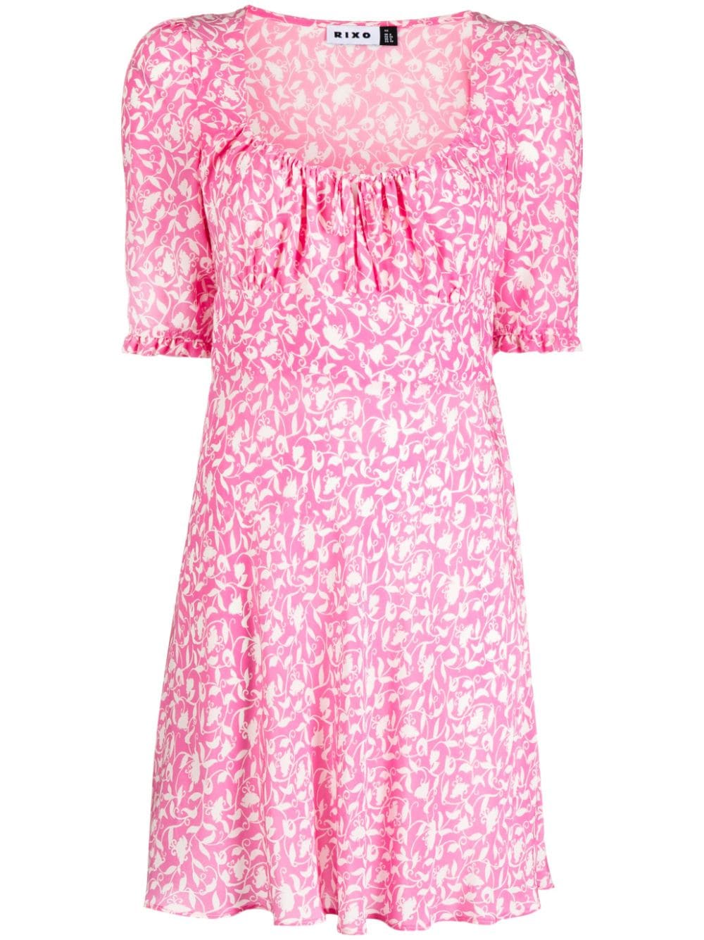 Rixo Lilita botanic-print silk dress - Pink von Rixo